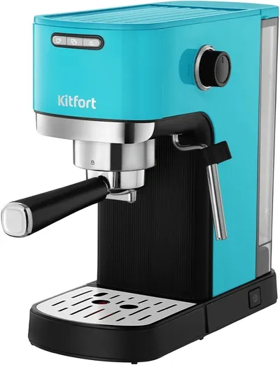 Кофеварка рожковая Kitfort КТ-7461, 1350 Вт, 20 бар, 1.2 л, молотый кофе