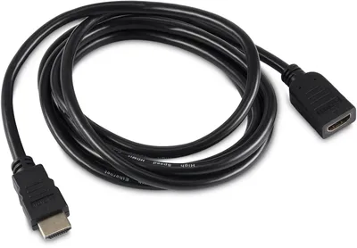 Кабель-удлинитель Buro BU-HDMI2.0-EXTND-2M, HDMI 2.0, HDMI (m)/HDMI (f), 2 м, позолоченные контакты