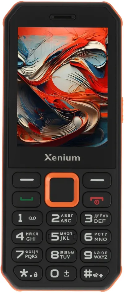 Мобильный телефон XENIUM X300, 2 SIM, 2.8" 320x240, GSM900/1800, microSD 32 ГБ