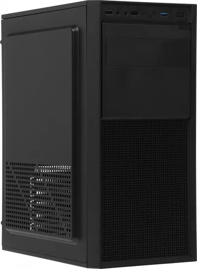Корпус Accord A-300, Midi Tower, ATX, 4×120 мм, без БП, чёрный