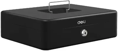 Денежный ящик DELI ET508, 85x300x240 мм, черный