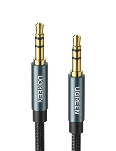Аудиокабель UGREEN AV112-10685, 3,5 мм — 3,5 мм, 1 м, нейлон, синий