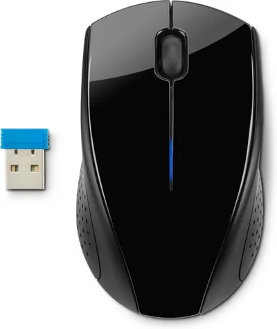 Мышь HP 220 (3FV66AA), беспроводная, USB-A, 1600 DPI, чёрная