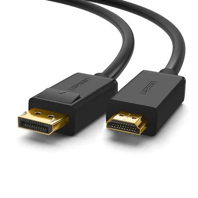 Кабель UGREEN DP101 10203, DisplayPort — HDMI, 3 м, 3840x2160, 2.25 Гбит/с