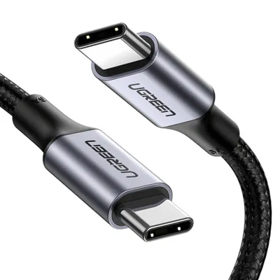 Кабель UGREEN US316-70429, USB-C — USB-C, 1 м, 100 Вт, 480 Мбит/с, нейлон