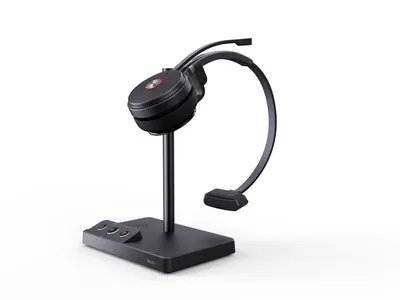 Гарнитура Yealink WH62 Mono UC, DECT, моно, HD-звук, 160 м, USB-хаб