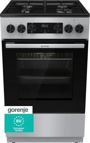 Плита комбинированная Gorenje GK5C60SJ, 4 газовые конфорки, духовка 62 л, 50 см