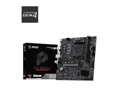 Материнская плата MSI PRO B550M-B, AM4, B550, 2×DDR4, mATX