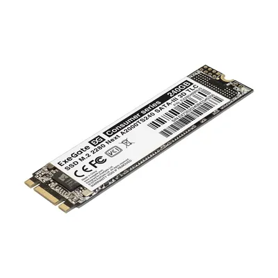 Накопитель SSD ExeGate Next A2000TS240 EX280469RUS, 240 ГБ, M.2 2280, SATA III, 3D TLC