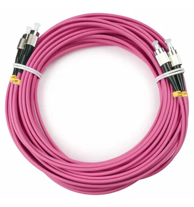 Патч-корд оптический Cabeus FOP-50-OM4-FC-FC-10m, duplex FC-FC, OM4, 10 м, LSZH