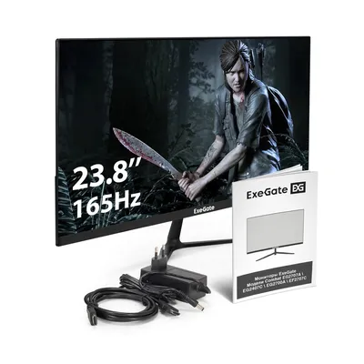 Монитор ExeGate Combat EG2407C, 23.8", IPS, FHD 1920x1080, 165 Гц, 1 мс