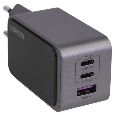 Сетевое зарядное устройство UGREEN X553 (35042) Nexode S 65W USB-A+2*USB-C GaN Tech Fast Charger EU. Цвет: серый