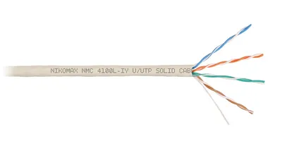 Кабель NIKOMAX NMC 4100L-IY U/UTP 4 пары Кат.5e 24 AWG, 305 м, светло-серый