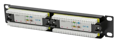 Патч-панель SNR SNR-UD-1U12-5E-H10", 1U, 12 портов, Cat.5e, неэкранированная