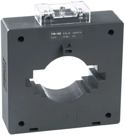 Трансформатор тока IEK ТТИ-100 ITT60-2-15-2000, 2000/5 А, кл. 0.5, 15 В·А