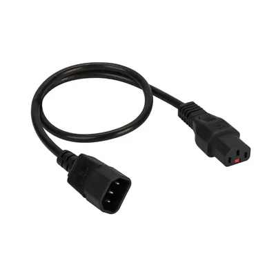 Кабель питания Lanmaster LAN-PP13L/SH-5.0-BK, C13–Schuko, 3×0.75 мм², 5 м