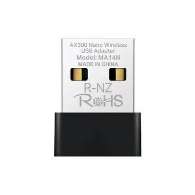 Сетевой адаптер Mercusys MA14N, USB Type-A, Wi-Fi AX300, 1 встроенная антенна