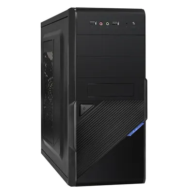 Корпус ПК ExeGate 299278, Minitower mATX, БП UNS450, 2×USB, черный