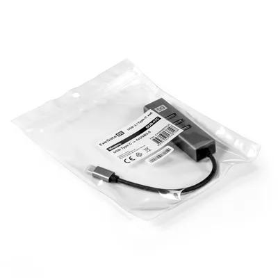 USB-хаб ExeGate DUB-4TC, USB Type-C на 4×USB 3.0 Type-A, алюминий