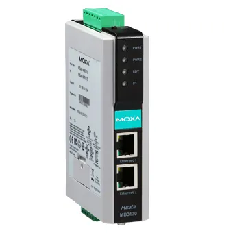 Преобразователь MOXA MGate MB3170I-T, Modbus RTU/ASCII в Modbus TCP, 1 порт