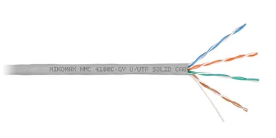 Кабель NIKOMAX NMC 4100C-GY, U/UTP 4 пары, Кат.5e, 24AWG, нг(А)-HF, 305 м, серый