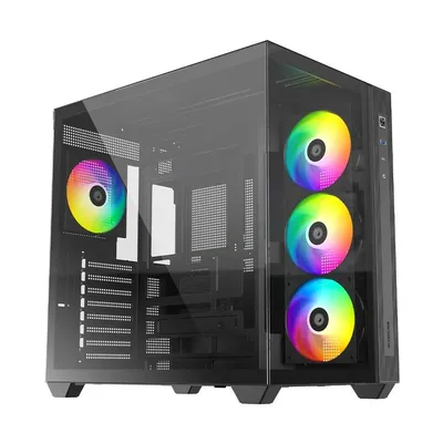 Корпус ID-Cooling VIEW 510 ARGB, ATX, закалённое стекло, 4 вентилятора