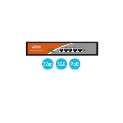 Контроллер WLAN Wi-Tek WI-AC105P v2, 32 точки доступа, 5GE, 4PoE