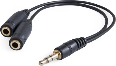 Разветвитель для наушников Defender 63001, Jack 3.5 мм на 2x Jack 3.5 мм, 0.12 м
