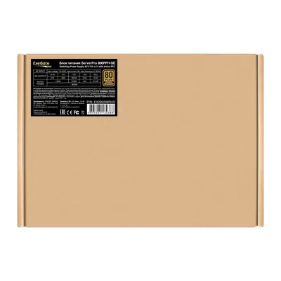 Блок питания ExeGate ServerPRO 800PPH-SE (EX292206RUS), 800 Вт, ATX, 80 PLUS Bronze, 120 мм