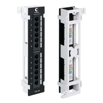Патч-панель Cabeus PL-12-Cat.5e-WL-Dual IDC, настенная, 12 портов RJ45, Cat 5e, 1U