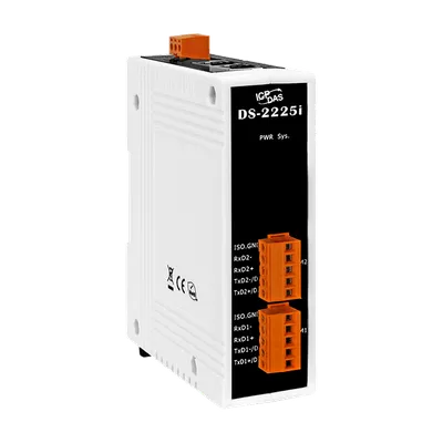 Преобразователь интерфейсов ICP DAS GW-2225i CR, Modbus TCP в RTU/ASCII, 2 порта RS-422/485