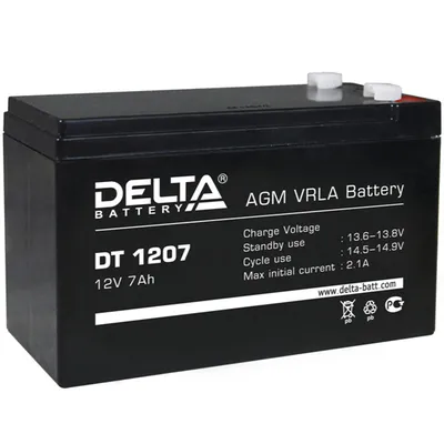 Аккумуляторная батарея DELTA Battery DT 1207 DT 1207-AFTER_DEMO, 12В, 7Ач