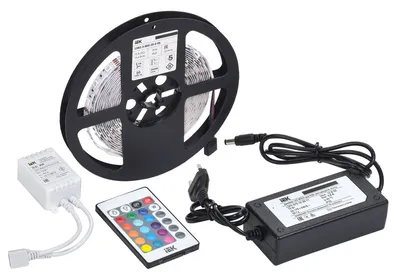Комплект светодиодной ленты IEK LSR2-3-060-20-1-05-S2, RGB, 12 В, 14,4 Вт/м, 60 LED/м, IP20, 5 м