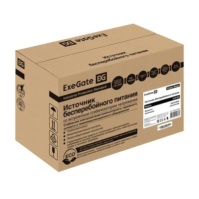 ИБП ExeGate EP285479RUS, 850VA/480W, LCD, AVR, 2×EURO, RJ45