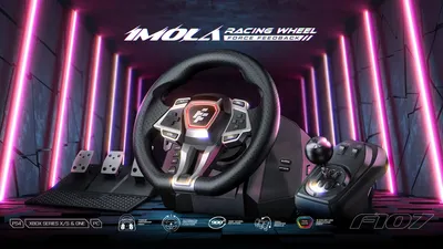 Игровой руль с педалями FLASHFIRE F107 (Совместим с ПК, PS4, Xbox One, Xbox Series X/S; ПК поддерживает: Windows 7/8/10/11)