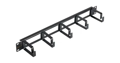 Органайзер кабельный Nikomax NMC-OK600H-1U-BK-2, 19", 1U, кольца 60 мм, 2 шт