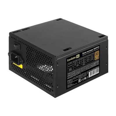 Блок питания 900W ExeGate 80 PLUS® Bronze 900PPH-S-OEM (ATX, APFC+Dual Forward, SC, КПД 89% (80 PLUS Bronze), 12cm silent fan, flat cables 24pin, 2x(4+4)pin, 4xPCI-E, 8xSATA, 4xIDE, black, кабель 220V 1,8м с защитой от выдергивания, RTL)