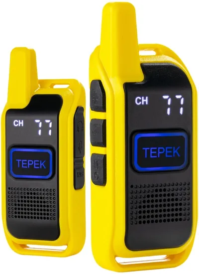 Рация ТЕРЕК Спорт, 199 каналов, 400–520 МГц UHF, до 3 км, аналоговая, желтая