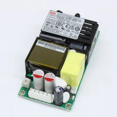 Преобразователь AC-DC Mean Well LOP-200-15, 141Вт, ККМ, 15В/9.4А, открытая плата