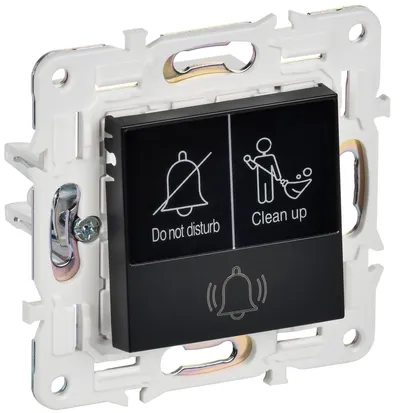 Кнопка дверного звонка IEK SKANDY SK-V14-2-10-K02, 10 А, 220 В, IP20, черный