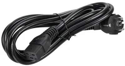 Кабель питания ITK PC-C19D-3M, C19-Schuko, 3x1.5 мм², 3 м, 230 В, 16 А