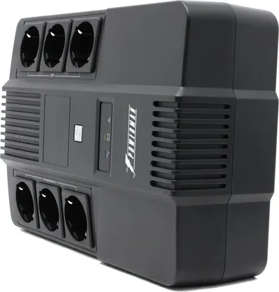 ИБП POWERMAN Brick 800, 800 ВА/480 Вт, 6×Schuko, AVR, защита RJ45/RJ11