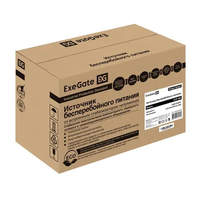 ИБП ExeGate Power Smart ULB-1000.LCD.AVR.2SH.RJ.USB, 1000 ВА / 550 Вт