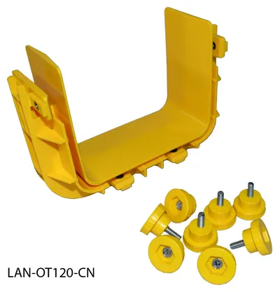 Соединитель для короба Lanmaster LAN-OT120-CN, 120 мм, жёлтый