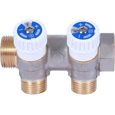 Коллектор распределительный STOUT SMB 6852 341202, 3/4", 2 отвода 1/2", латунь