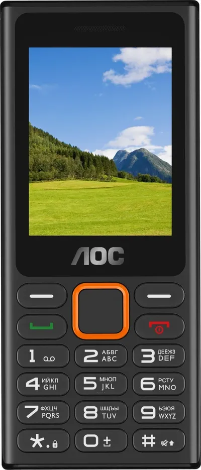 Мобильный телефон AOC 245 A (CTA245BK/00), 2.4" 320x240, 2 SIM, USB Type-C