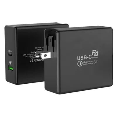 Зарядное устройство ACD ACD-P602W-V1B, 60 Вт, USB-A + USB-C, PD/QC 3.0