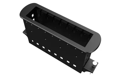 Корпус Wize Pro WRTS-M-8BOX-B серии M, прямоугольный металлический, до 8 модулей, чёрный