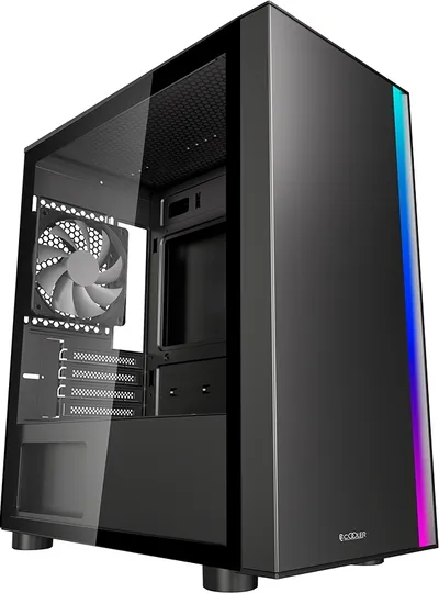 Корпус PCCooler LM300 ARGB BK, Mini Tower, mATX/mITX, 1×120 мм ARGB