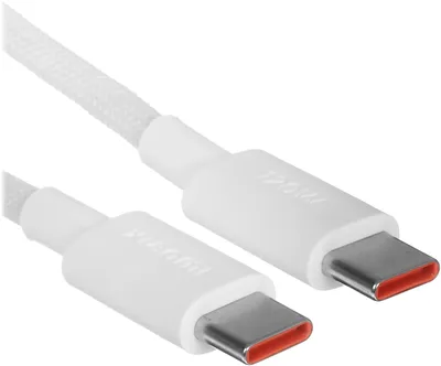 Кабель Xiaomi BHR087KGL USB Type-C (m) — USB Type-C (m), 1 м, 6 А, белый
